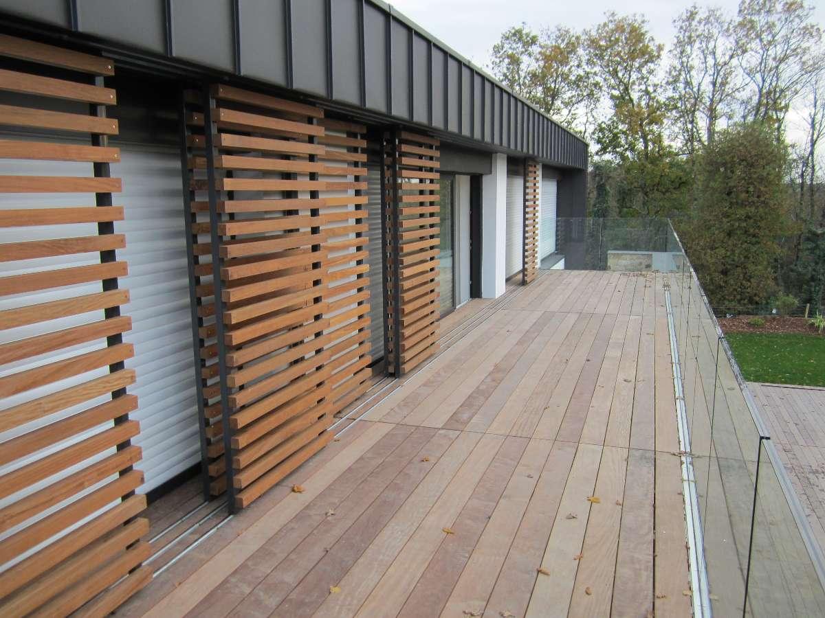 Volet coulissant bois et acier - VANNES